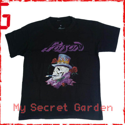 Poison - Smoking Skull Official Fitted Jersey T Shirt ( Men M) ***READY TO SHIP from Hong Kong***